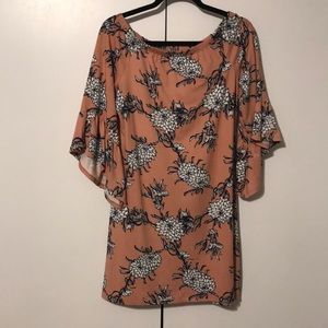 Floral off shoulder dress
